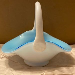 Blue/White Mini Glass Basket.